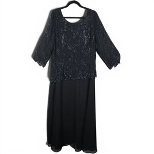 j kara flutter sleeve beaded dress | Dresses | J Kara 29 495slw Plus Size Overlay Gown Silver Sz 16w Nwt Color:Baby blue (picture) long dress with a high heels GUIZIO Ivy Mini Dress